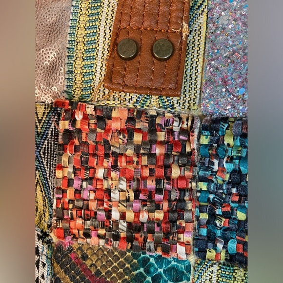 ANTIK KRAFT SWEET MEMORIES TOTE Multicolor Anthropologie Vegan Shoulder Bag - Picture 3 of 13